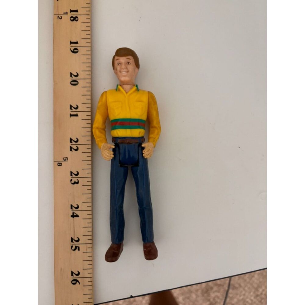 Vtg 1990's Playskool doll house father figure in yellow shirt